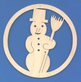 Fensterbild "Schneemann" klein